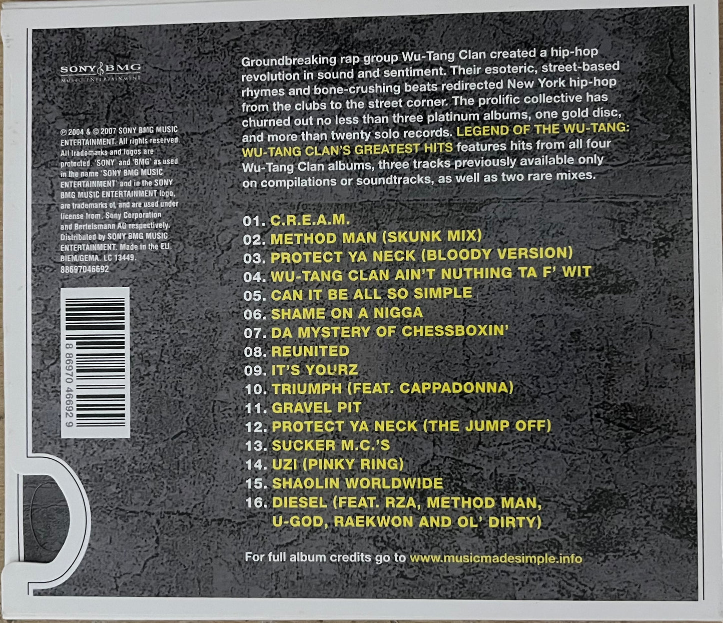 Wu-Tang Clan - Legend Of The Wu-Tang - Greatest Hits