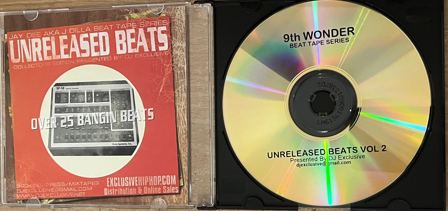 9th Wonder - Dj Exclusive presents Unreleased Beats Vol 2 beat tape series