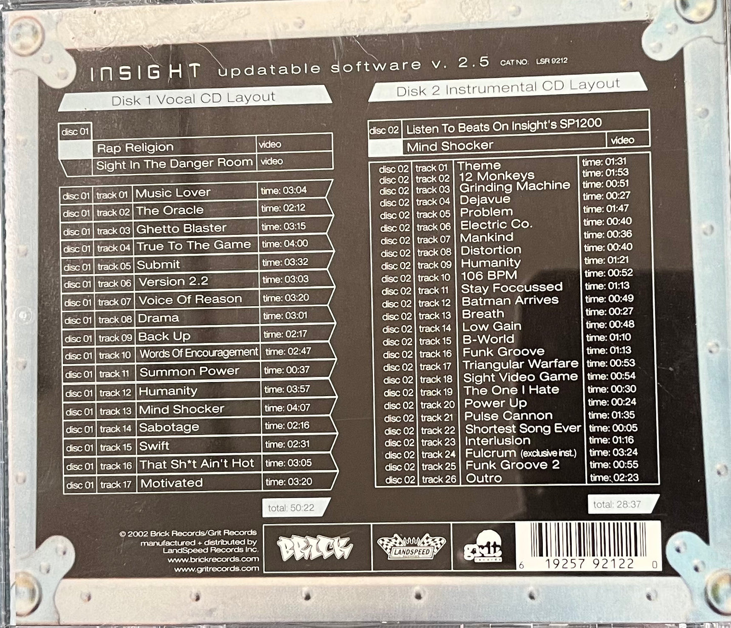 Insight - Updated Software v 2.5
